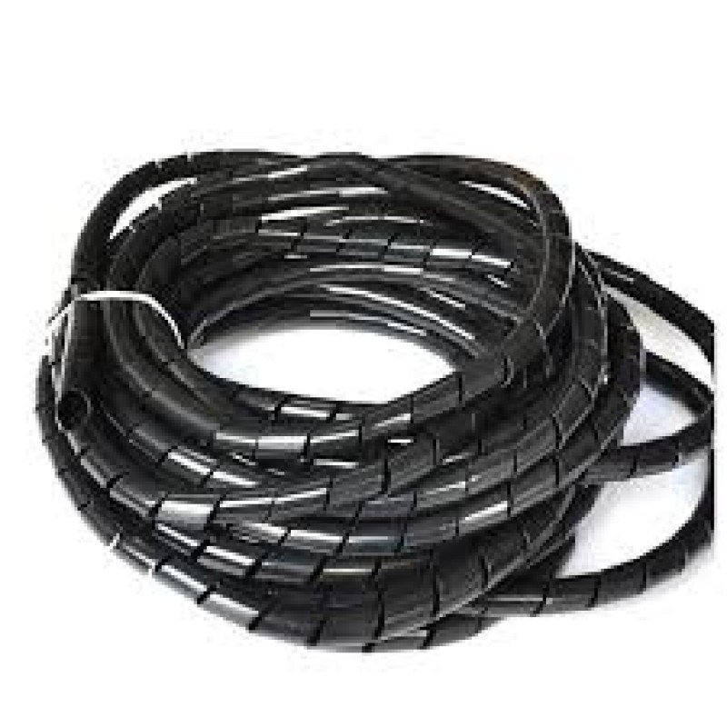 Wiretube Spiral 10m Black 7.0mm Σωλήνας Σπιράλ Τακτοποίησης Καλωδίων Μαύρο SWB-06 CHS