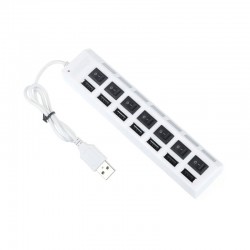USB 2.0 HUB 7 Θέσεων Με Διακόπτες Λευκό FL-278 USB 2.0 HUB 7 Θέσεων Με Διακόπτες Λευκό FL-278