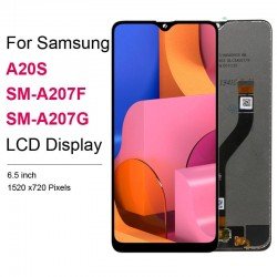 Οθόνη Galaxy A20s SM-A207 OEM LCD & Touch Black Οθόνη & Τζάμι Αφής Μαύρη 