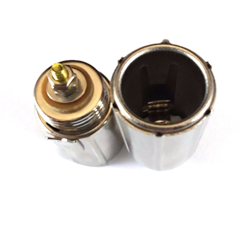 AC Car Lighter Connector Female Metal Cigarette Μεταλλικό Νικελ Φις Αναπτήρα Αυτοκινήτου Θηλυκό CP8570 AV-17