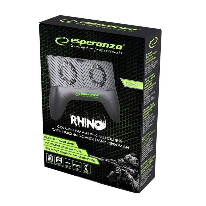 Βάση Smartphone Rhino Με Ψύκτρα & Powerbank 2000mAh Esperanza EGG101 Βάση Smartphone Rhino Με Ψύκτρα & Powerbank 2000mAh Esperanza EGG101