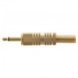 Adapter Jack 3.5 Mono Male Metallic Plug Gold Τελικό Βύσμα Μεταλλικό Επίχρυσο Μονοφωνικό Ήχου D011G JC-030 Adapter Jack 3.5 Mono Male Metallic Plug Gold Τελικό Βύσμα Μεταλλικό Επίχρυσο Μονοφωνικό Ήχου D011G JC-030