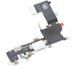 Καλωδιοταινία Φόρτισης & Υποδοχή Ακουστικού iPhone 5SE Charging Port & Audio Jack White i5SE