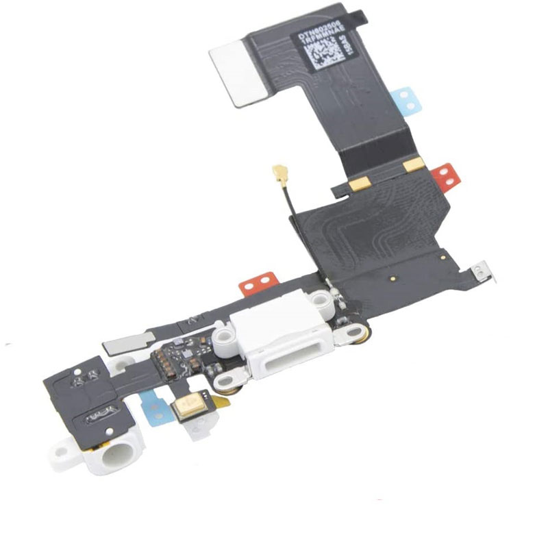 Καλωδιοταινία Φόρτισης & Υποδοχή Ακουστικού iPhone 5SE Charging Port & Audio Jack White i5SE