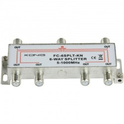 Διακλαδωτής Σήματος Κεραίας FC-6SPLT-KN TV Splitter Adapter 5-1000Mhz Konig