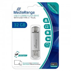 32GB MediaRange USB 3.1 Stick Combo Flash Drive USB Type-C Plug Στικάκι MR936 32GB MediaRange USB 3.1 Stick Combo Flash Drive USB Type-C Plug Στικάκι MR936