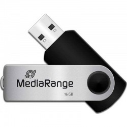 16GB USB 2.0 Stick Flash Drive Silver-Black MediaRange MR910 Στικάκι 16GB USB 2.0 Stick Flash Drive Silver-Black MediaRange MR910 Στικάκι