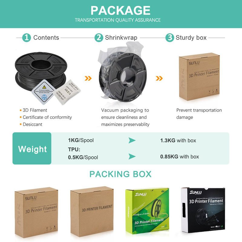 PLA Carbon Fiber 1.75mm Filament 1kg Sunlu PLA Carbon Fiber 1.75mm Filament 1kg Sunlu