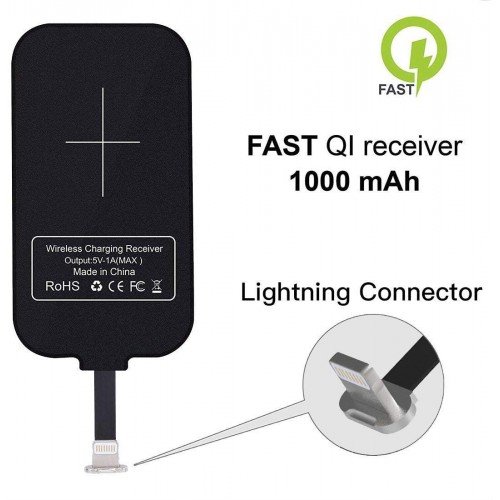 Qi Wireless Receiver/Charger Lightning Αντάπτορας Ασύρματης Φόρτισης QK4-I1 Qi Wireless Receiver/Charger Lightning Αντάπτορας Ασύρματης Φόρτισης QK4-I1