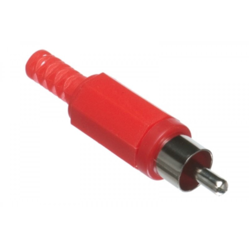 Adaptor RCA Male Red Adapter Τελικό Βύσμα Καλωδίου Αρσενικό Κόκκινο A001A