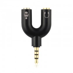  Splitter 3.5mm 4pin Male Σε 2 x 3.5mm 4pin Female Black Powertech CAB-J043