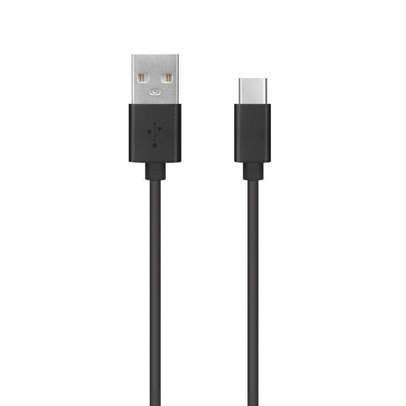 USB A 2.0 To Type-C Black Cable Καλώδιο Φόρτισης 1m Black USB A 2.0 To Type-C Black Cable Καλώδιο Φόρτισης 1m Black