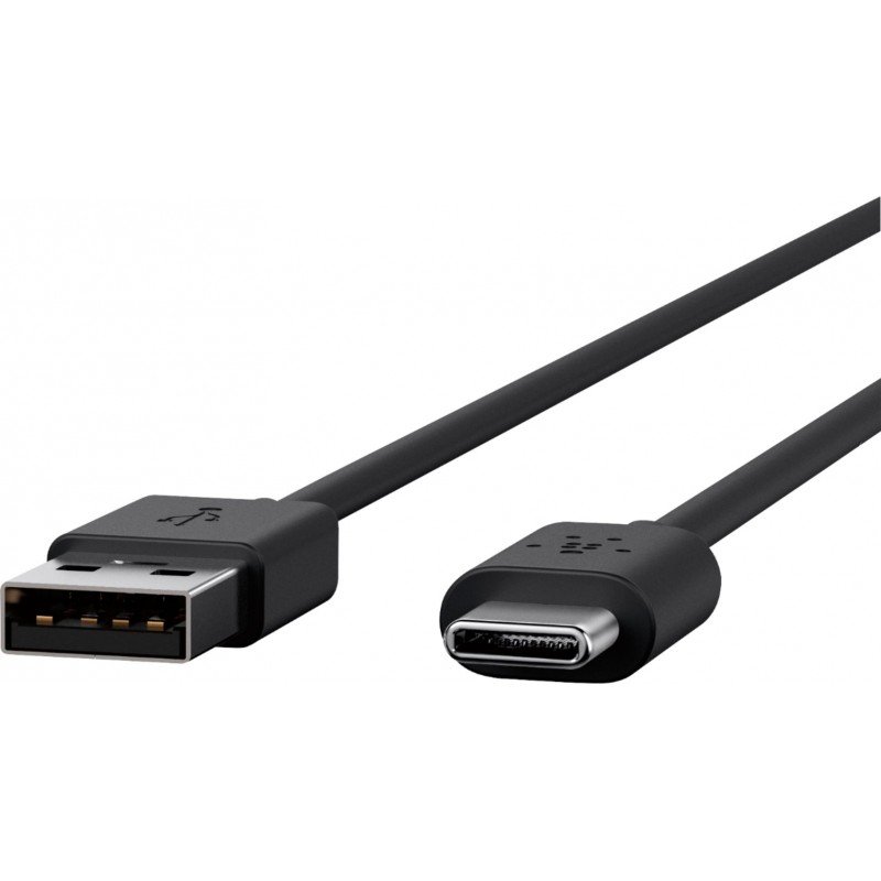 USB A 2.0 To Type-C Black Cable Καλώδιο Φόρτισης 1m Black USB A 2.0 To Type-C Black Cable Καλώδιο Φόρτισης 1m Black