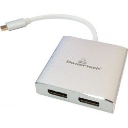 USB 3.1 Type C Male To 2 X DisplayPort Female Converter 0.20m Μετατροπέας CAB-UC034
