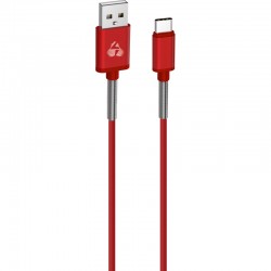 Καλώδιο USB Σε Type-C Cable Flex Alu Copper 1m Κόκκινο Powertech PTR-0024 Καλώδιο USB Σε Type-C Cable Flex Alu Copper 1m Κόκκινο Powertech PTR-0024