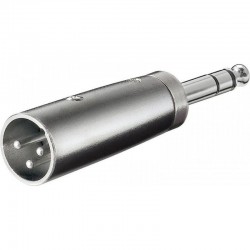 Canon XLR Metal Adaptor 3P Αρσενικό Σε 6.3mm Stereo Αρσενικό Μεταλλικό LZ166
