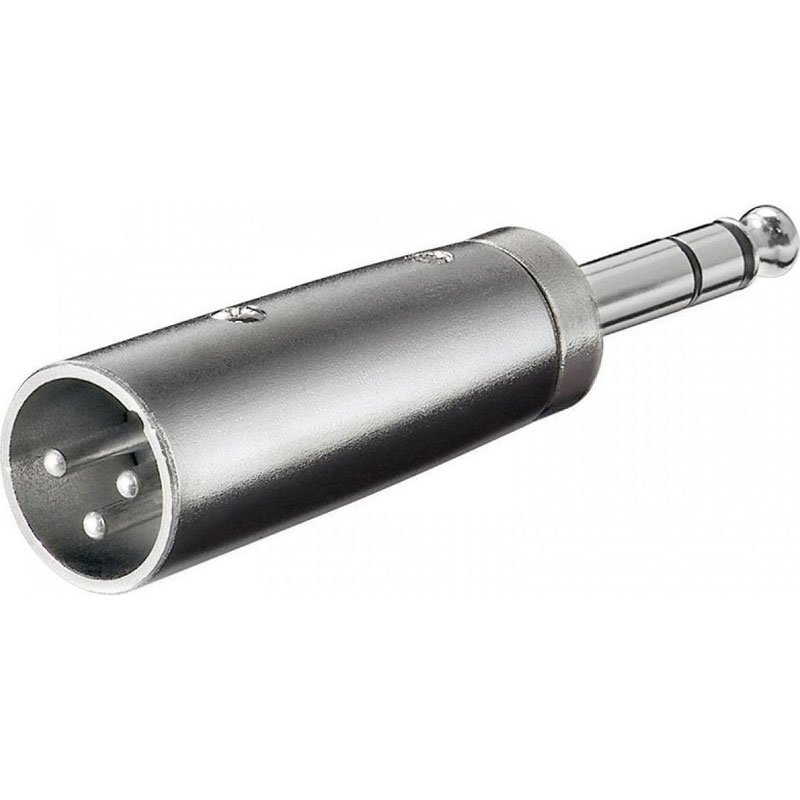Canon XLR Metal Adaptor 3P Αρσενικό Σε 6.3mm Stereo Αρσενικό Μεταλλικό LZ166