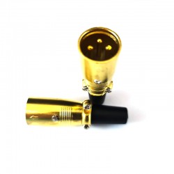 Canon XLR Connector Male 3P Gold Βύσμα Αρσενικό Με Βίδα Επίχρυσο LZ118