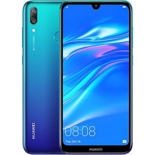 Huawei Y7 2019 Smart Phone IPS 6.29" 4G Octa Core 1.8Ghz 3GB RAM 32GB ROM Camera 13Mp Aurora Blue Huawei Y7 2019 Smart Phone IPS 6.29" 4G Octa Core 1.8Ghz 3GB RAM 32GB ROM Camera 13Mp Aurora Blue