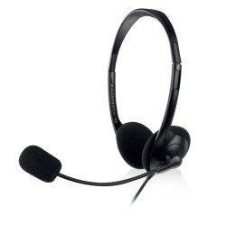 Headset Ewent EW3563 27mm Black Ακουστικά Με Μικρόφωνο Μαύρο