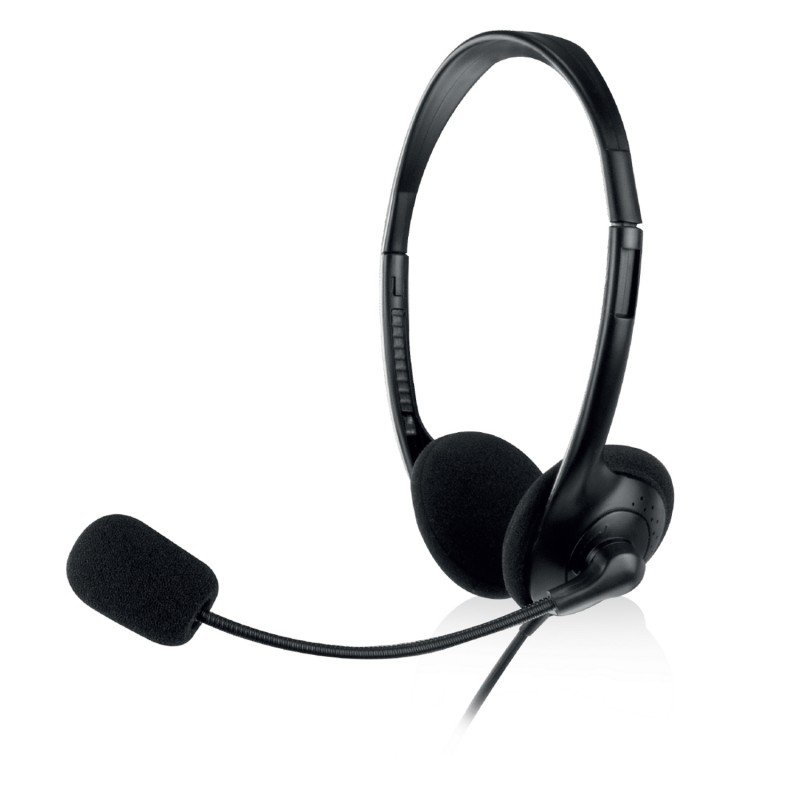 Headset Ewent EW3563 27mm Black Ακουστικά Με Μικρόφωνο Μαύρο Headset Ewent EW3563 27mm Black Ακουστικά Με Μικρόφωνο Μαύρο