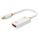 Display Port Mini Male To HDMI 1.4V 4K 30Hz Female Cable 0.2m White Μετατροπέας Εικόνας AV589