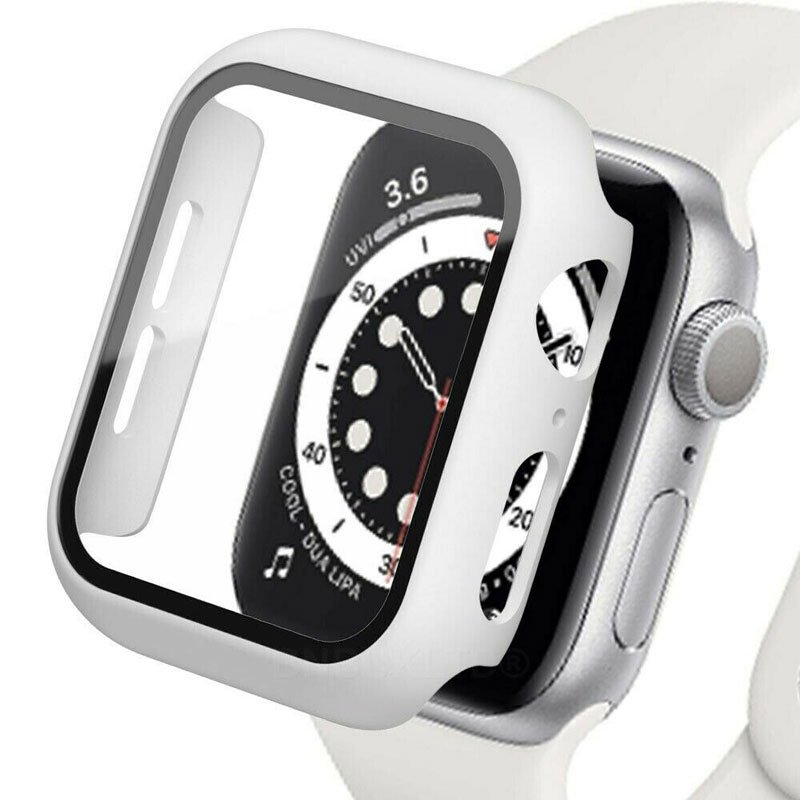 Full Frame Glass Protection 9H HD 360 iWatch 42mm Serries 4/5 White Προστατευτικό Πλαίσιο Οθόνης Περιμετρικό Λευκό