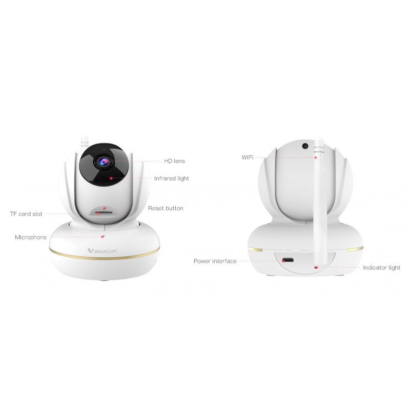 Κάμερα Εσωτερικoύ Χώρου Λεύκη Camera Dome IP IR 10m Internal 3Mpx WiFi White Vstarcam C26S Κάμερα Εσωτερικoύ Χώρου Λεύκη Camera Dome IP IR 10m Internal 3Mpx WiFi White Vstarcam C26S