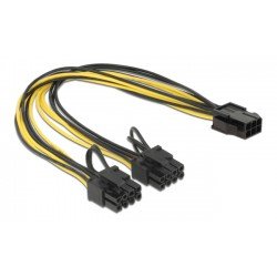 Power Cable Internal PCI-E 30cm 6pin Female To 2 x 8pin Male CAB-W044 Καλώδιο Τροφοδοσίας Power Cable Internal PCI-E 30cm 6pin Female To 2 x 8pin Male CAB-W044 Καλώδιο Τροφοδοσίας