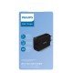 Wall Charger Double Port In Type-C & USB 30W Τροφοδοτικό Πρίζας Μαύρο Philips DLP2621