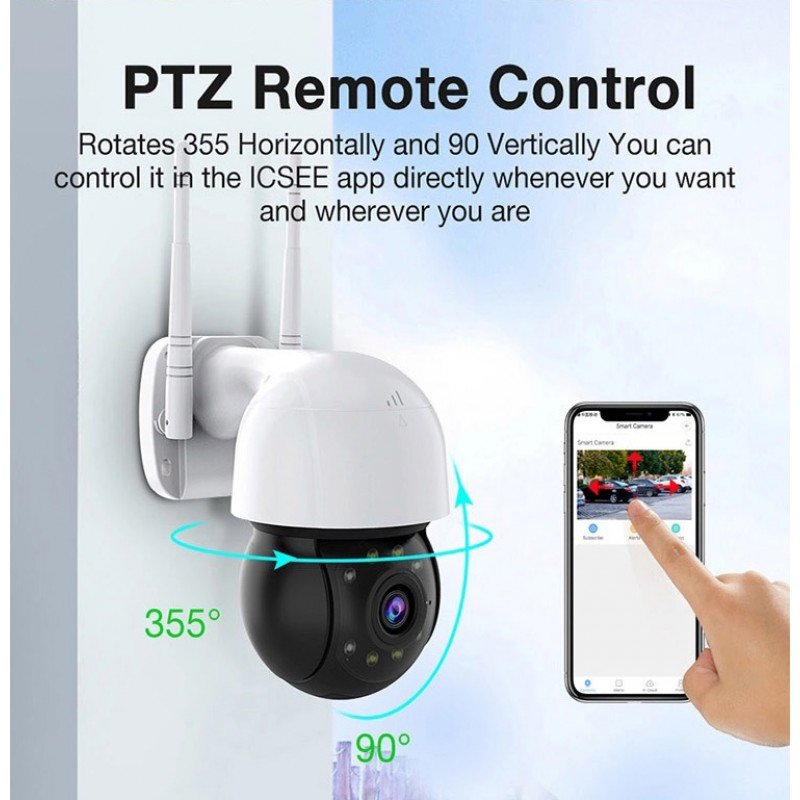 Innotronik IP Camera Dome IP65 IR 10m External 2Mpx 1080p WiFi White-Black Κάμερα Εξωτερικού Χώρου Λευκή-Μαύρη ICS-PT24 Innotronik IP Camera Dome IP65 IR 10m External 2Mpx 1080p WiFi White-Black Κάμερα Εξωτερικού Χώρου Λευκή-Μαύρη ICS-PT24