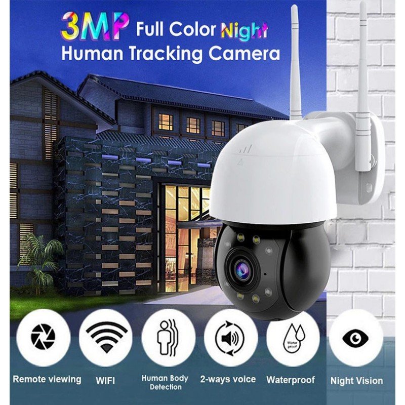 Innotronik IP Camera Dome IP65 IR 10m External 2Mpx 1080p WiFi White-Black Κάμερα Εξωτερικού Χώρου Λευκή-Μαύρη ICS-PT24 Innotronik IP Camera Dome IP65 IR 10m External 2Mpx 1080p WiFi White-Black Κάμερα Εξωτερικού Χώρου Λευκή-Μαύρη ICS-PT24