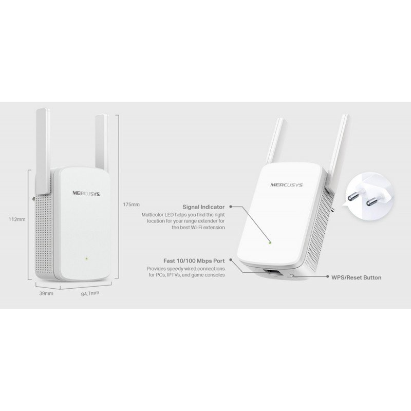 Mercusys ME30 V1.2 AC 1200Mbps Universal WiFi Dual Band Range Extender-Access Point Ασύρματος Αναμεταδότης Δικτύου Mercusys ME30 V1.2 AC 1200Mbps Universal WiFi Dual Band Range Extender-Access Point Ασύρματος Αναμεταδότης Δικτύου