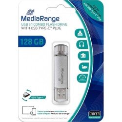 128GB MediaRange USB 3.1 Stick Combo Flash Drive USB Type-C Plug Στικάκι MR938 128GB MediaRange USB 3.1 Stick Combo Flash Drive USB Type-C Plug Στικάκι MR938