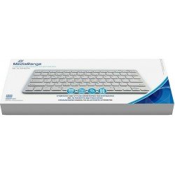 Wireless Slim Keyboard Bluetooth V5.0 White-Silver MediaRange MROS132-GR Πληκτρολόγιο Ασύρματο Λευκό-Ασημί Wireless Slim Keyboard Bluetooth V5.0 White-Silver MediaRange MROS132-GR Πληκτρολόγιο Ασύρματο Λευκό-Ασημί