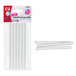 Silicone Sticks Clear 11mm  Σιλικόνη Διάφανη MP PP041 (6 Pieces)