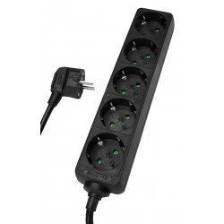 Πολύμπριζο 5 Θέσεων Μαύρο Schuko Power Switch 5 Ports 16A 1.5m Black PT-870 Πολύμπριζο 5 Θέσεων Μαύρο Schuko Power Switch 5 Ports 16A 1.5m Black PT-870