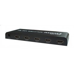HDMI 1.4 19pin 4 Port Splitter Adapter F/F Gold Multimedia 4Κ Full HD Διακλαδωτής PTH-001