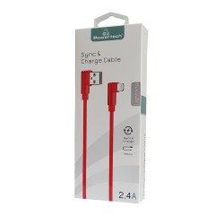 USB 2.0 To Lightning Cable Copper Red 1m Καλώδιο Φόρτισης Γωνιακό Κόκκινο Powertech PTR-0077 USB 2.0 To Lightning Cable Copper Red 1m Καλώδιο Φόρτισης Γωνιακό Κόκκινο Powertech PTR-0077