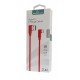 USB 2.0 To Lightning Cable Copper Red 1m Καλώδιο Φόρτισης Γωνιακό Κόκκινο Powertech PTR-0077