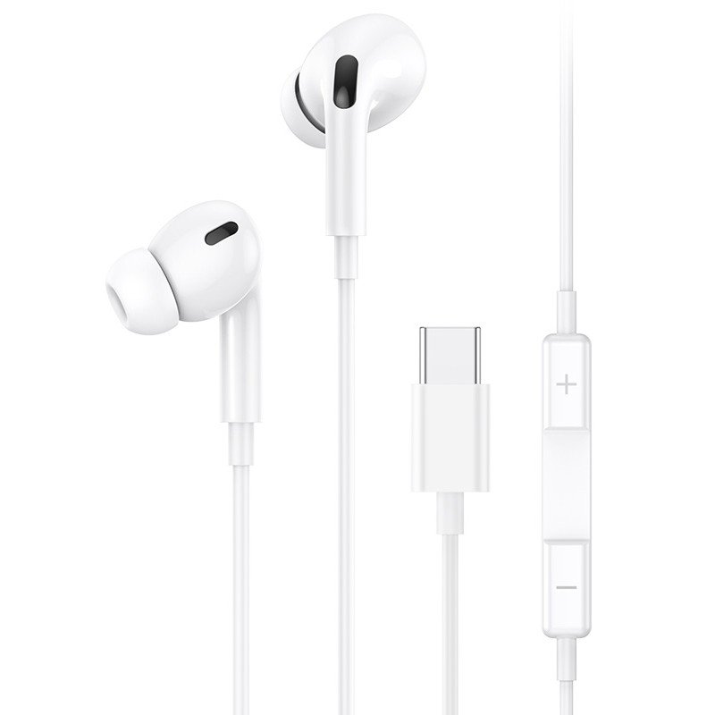 Hands Free Earphones Stereo Type-C White Ακουστικά Στερεοφωνικά Λευκά Usams US-SJ452