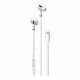 Earphones Stereo Lightning Handsfree White Ακουστικά Ενσύρματα Λευκά XO-EP24