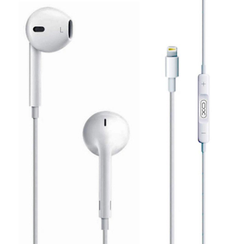 Earphones Stereo Lightning White Ακουστικά Ενσύρματα Λευκά XO-EP45