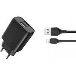 Power Supply Dual Charger AC 5V 2.4Am Lightning Black Τροφοδοτικό Πρίζας XO-L57 Power Supply Dual Charger AC 5V 2.4Am Lightning Black Τροφοδοτικό Πρίζας XO-L57