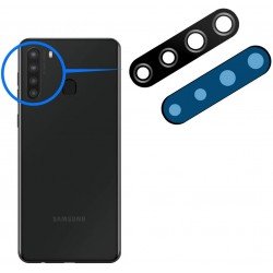 Γυαλί Πίσω Κάμερας Samsung Galaxy A21 A215 Original Back Camera Lens Black