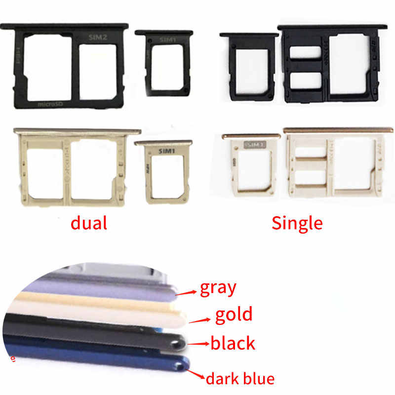 Διπλή Βάση Κάρτας Ασημί Samsung Galaxy A6 2018/A6 Plus 2018 A600/A605 Sim Tray Silver