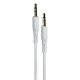 Jack 3.5 Male To Jack 3.5 Male Sound Audio Stereo Cable White 1m Καλώδιο Ήχου Επίχρυσο Borofone BL1