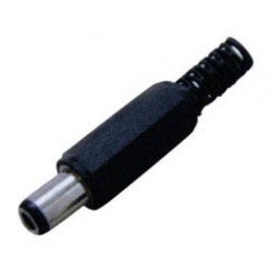 Power Cable DC Plug Black 2.1X5.5X9 Τελικό Βύσμα Ρεύματος Μαύρο DC004Α