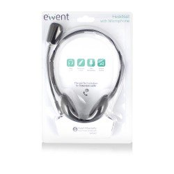 Headset Ewent EW3563 27mm Black Ακουστικά Με Μικρόφωνο Μαύρο Headset Ewent EW3563 27mm Black Ακουστικά Με Μικρόφωνο Μαύρο