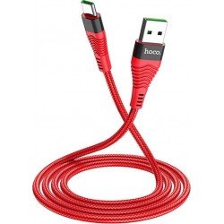 USB A 2.0 Cable Male To Type C Male Red 1.2m Fast Charging 5A Καλώδιο Φόρτισης Hoco U53 USB A 2.0 Cable Male To Type C Male Red 1.2m Fast Charging 5A Καλώδιο Φόρτισης Hoco U53